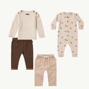 NWT - lot of 4 organic clothes, Rylee + Cru and Noppies, 12-18 months